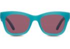 Toms Traveler By Toms Women's Paloma Matte Marine Blue Sunglasses With Violet Mirror Lens