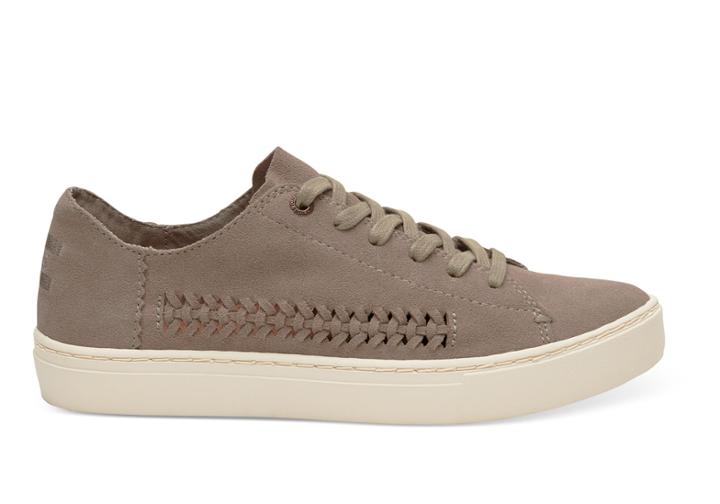 Toms Toms Desert Taupe Deconstructed Suede Women's Lenox Sneakers Shoes - Size 5