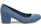 Toms Infinity Blue Suede Women's Beverly Pumps