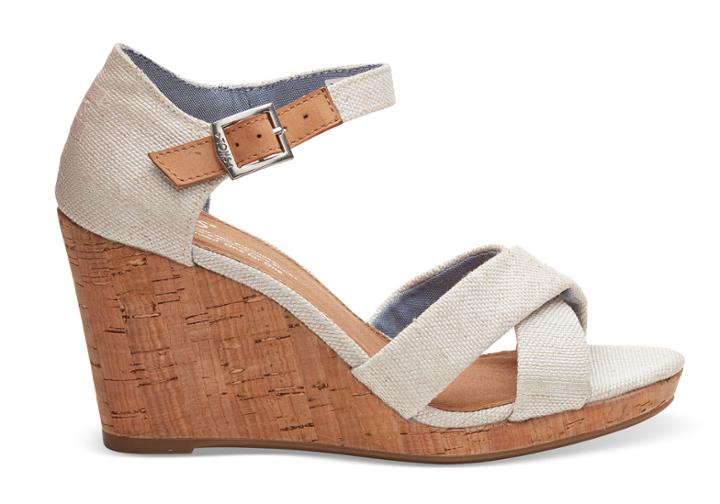 Toms Toms Natural Yarn Dye Women's Sienna Wedges - Size 9