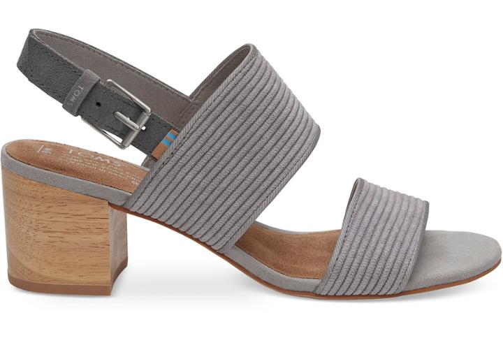 Toms Cement Corduroy Women's Poppy Sandals