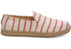 Toms Toms Spiced Coral Stripe Women's Deconstructed Alpargatas Shoes - Size 12