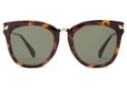 Toms Toms Adeline Blonde Tortoise Polarized Sunglasses With Green Grey Lens