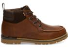 Toms Waterproof Peanut Brown Leather Men's Hawthorne Boots