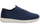 Toms Toms Navy Washed Canvas Men's Del Rey Sneakers Shoes - Size 7