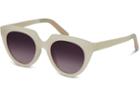 Toms Toms Lourdes Matte White Asparagus Sunglasses With Violet Brown Gradient Lens