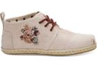 Toms Blush Suede Floral Women's Bota Boots