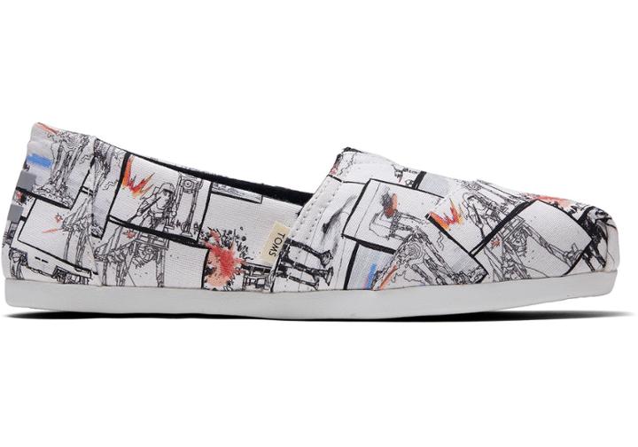 Toms White Star Wars At-at&trade; Print Women's Classics Ft. Ortholite