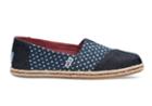 Toms Toms Navy Denim Star Women's Espadrilles Shoes - Size 12