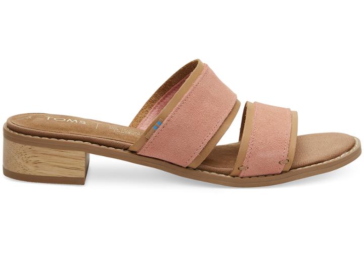 Toms Coral Pink Suede Women's Mariposa Sandals