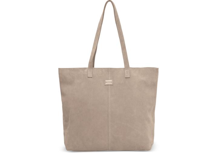 Toms Toms Taupe Suede Embroidered Cosmopolitan Tote Bag