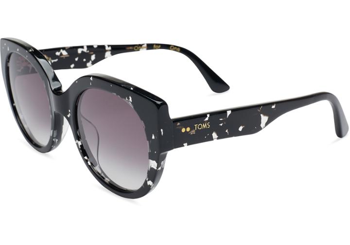 Toms Luisa Clear-black Tortoise Sunglasses