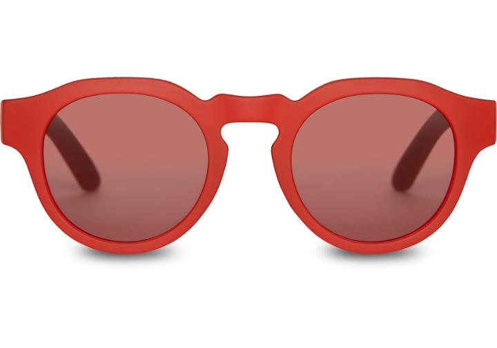 Toms Traveler By Toms Women's Bryton Matte Fiesta Red Sunglasses With Amber Mirror Lens