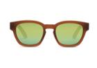 Toms Traveler By Toms Men's Bowery Matte Umber Sunglasses With Green Mirror Lens