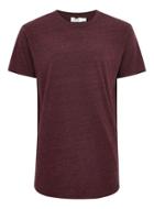 Topman Mens Burgundy Textured Longline T-shirt