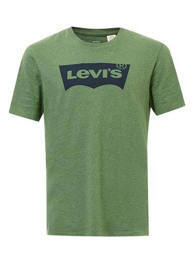 Topman Mens Levi's Dark Green Marl Logo T-shirt*