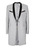 Topman Mens Topman Design Grey Dove Neppy Tailored Coat