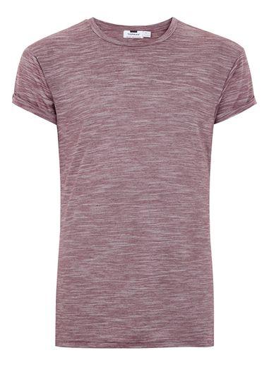 Topman Mens Burgundy Space Dye Muscle T-shirt