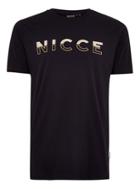 Nicce Mens Nicce Navy Logo T-shirt