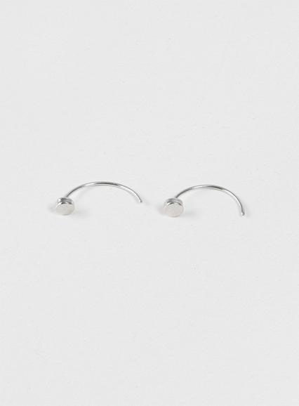 Topman Mens Metallic Front To Back Spike Earrings*