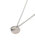 Topman Mens Silver Eroded Disc Necklace*