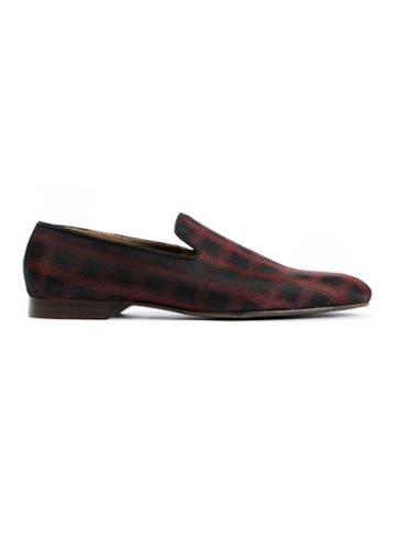 Topman Mens Blue House Of Hounds Red Check Loafers