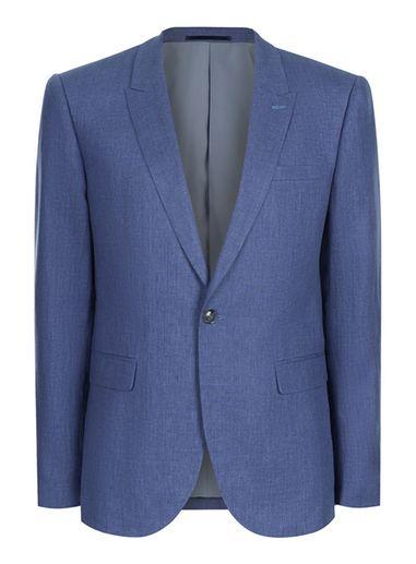 Topman Mens Bright Blue Skinny Fit Suit Jacket