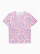 Topman Mens Multi Pink Tie Dye Print T-shirt