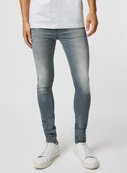 Topman Mens Grey Spray On Skinny Jeans
