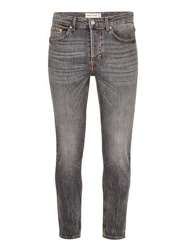 Topman Mens Grey Gray Tapered Jeans