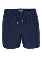 Topman Mens Navy Embroidered Swim Shorts