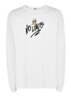 Topman Mens White 'no Limits' Long Sleeve T-shirt
