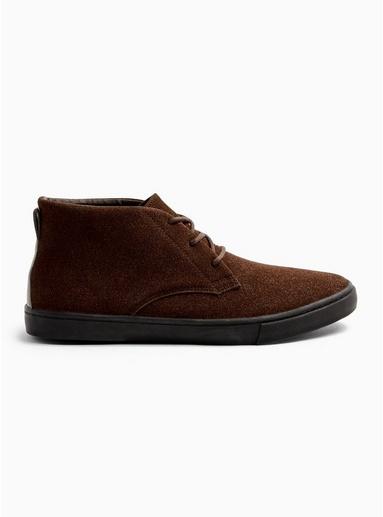 Topman Mens Brown Faux Suede Royce Chukka Boots