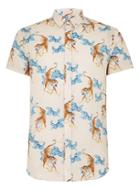 Topman Mens Grey Selected Homme Gray Short Sleeve Shirt