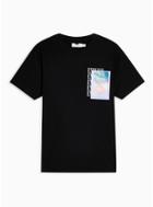 Topman Mens Black 'endless' Print T-shirt