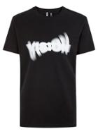 Topman Mens Vision Street Wear Black Blur Print T-shirt