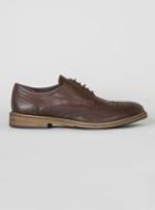 Topman Mens Brown Selected Homme Tan Leather Brogue Lace Shoes