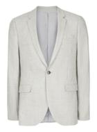 Topman Mens Light Grey Skinny Fit Suit Jacket Containing Wool