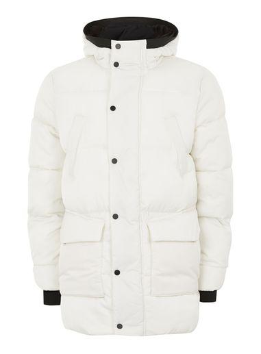 Topman Mens Ltd White Tundra Thinsulate Parka