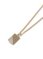Topman Mens Multi Gold Look Dog Tag Necklace*