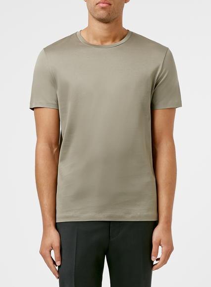 Topman Mens Premium Green Crew Neck T-shirt