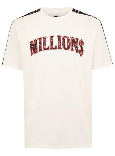 Topman Mens Cream 'millions' Slogan Ecru T-shirt