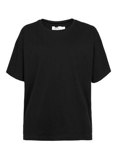 Topman Mens Black Boxy Fit T-shirt