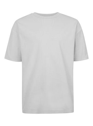 Topman Mens Grey Ltd Gray Textured Oversized T-shirt