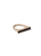Topman Mens Gold Look And Black Rectangle Inlay Ring*