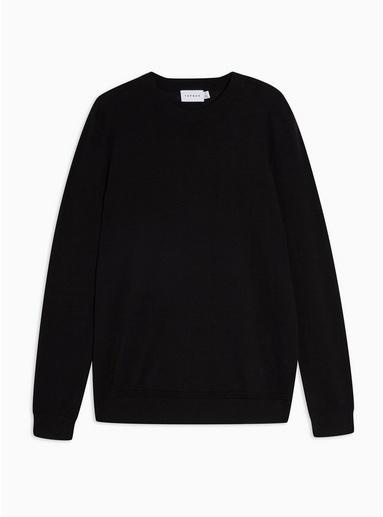 Topman Mens Black V Neck Jumper