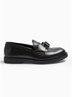 Topman Mens Black Pu Angus Loafers