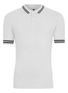 Topman Mens White Muscle Fit Knitted 'jack' Polo