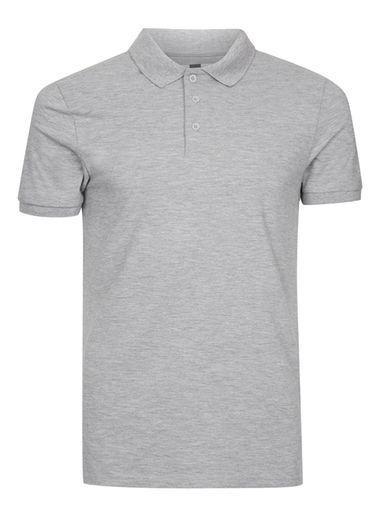 Topman Mens Grey Gray Muscle Fit Polo Shirt