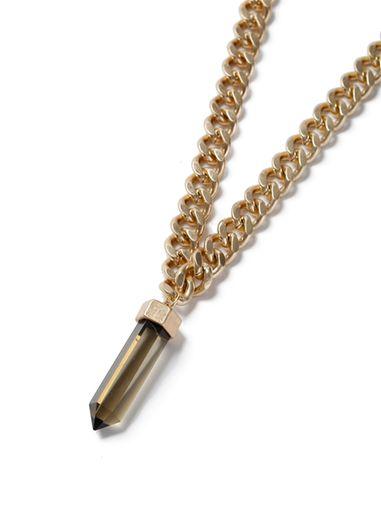 Topman Mens Black Gold Chain Shard Necklace*
